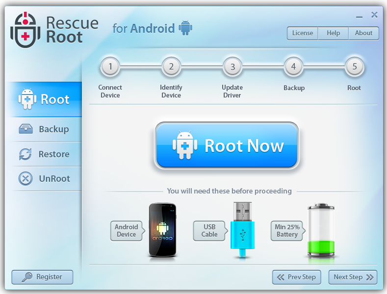 free one click root registration